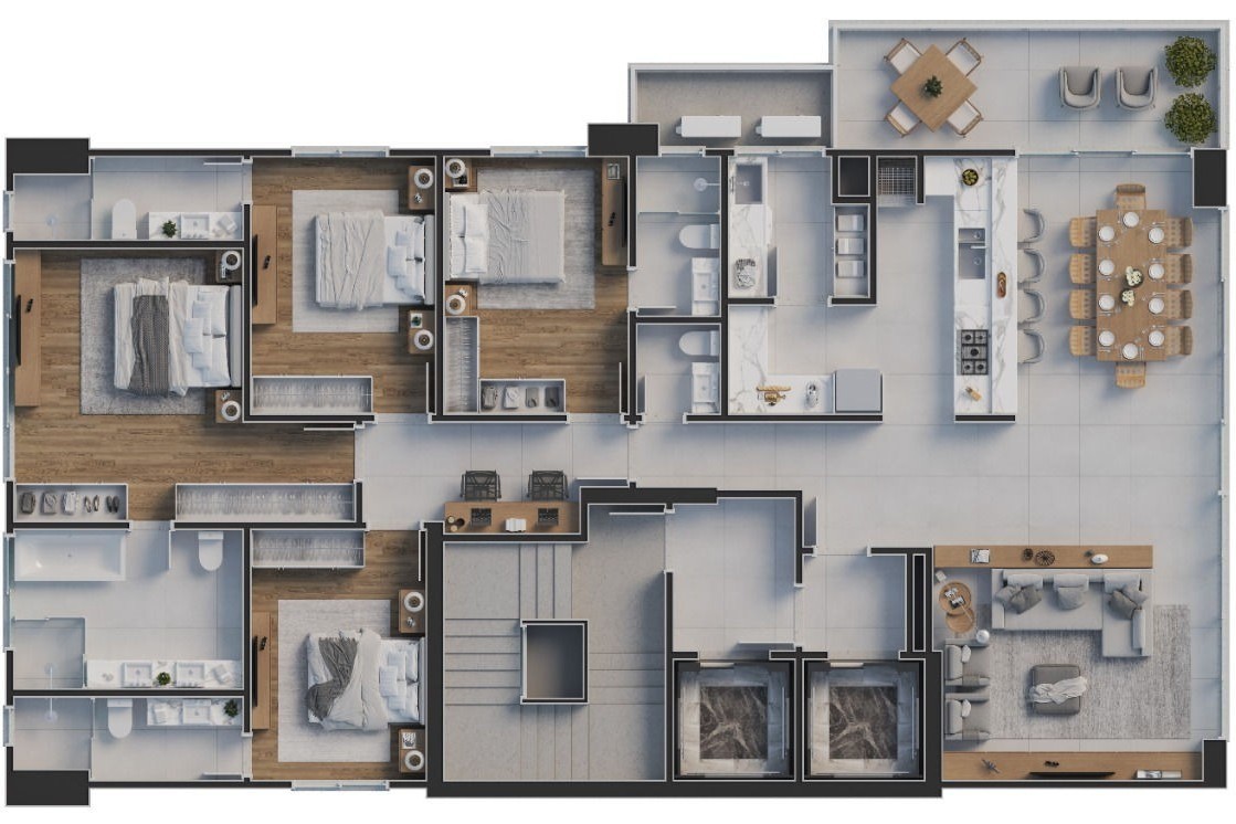 Apartamento 4 dormitórios Zenith Tower