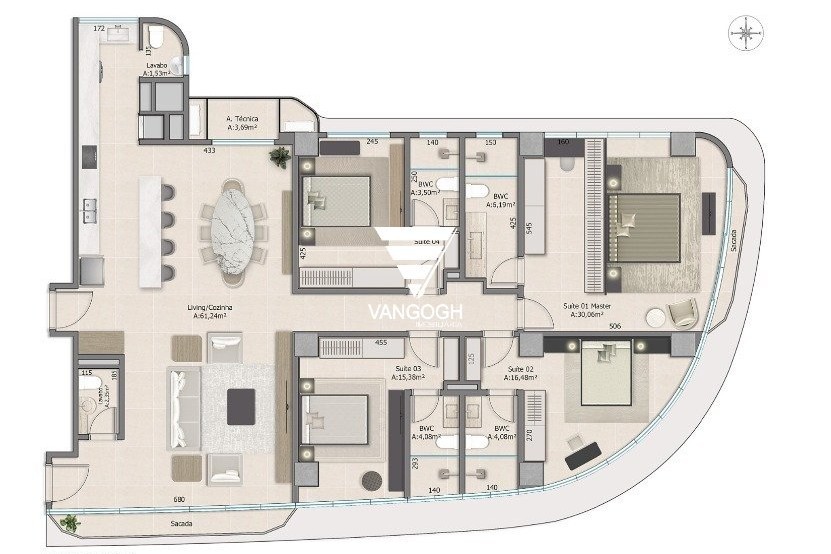 Apartamento 4 dormitórios Elbrus Residence