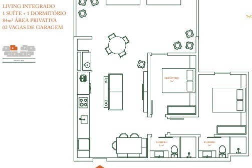 Apartamento 2 dormitórios Coral Way Residence