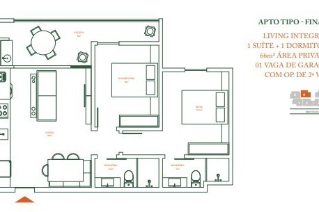 Apartamento 2 dormitórios Coral Way Residence