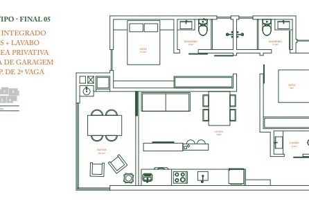 Apartamento 2 dormitórios Coral Way Residence, São Francisco de Assis - Camboriú