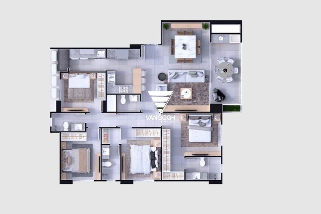 Apartamento 4 dormitórios Tesla Residencial