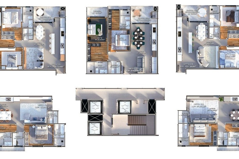 Apartamento 2 dormitórios One Bay Residence, Perequê - PORTO BELO