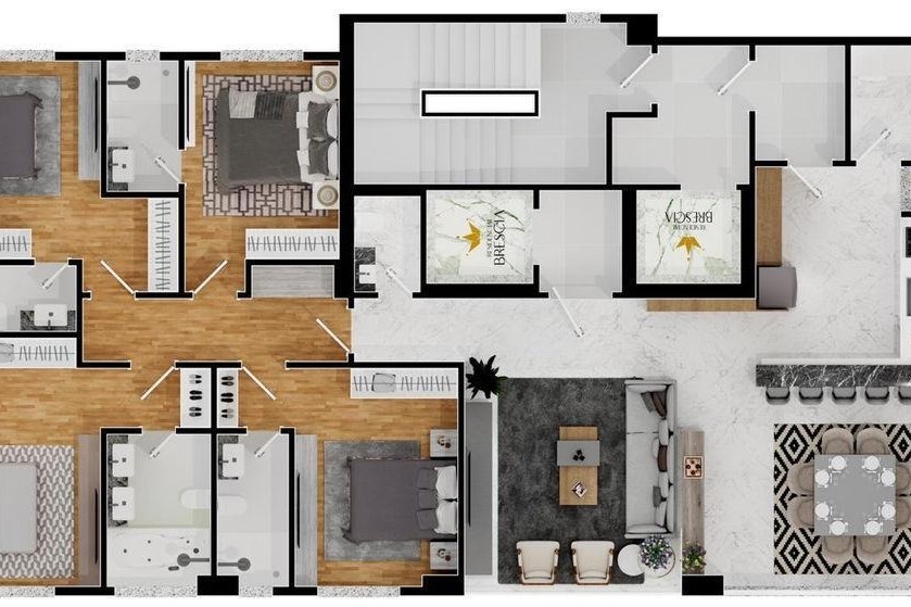 Apartamento 4 dormitórios Residencial Brescia