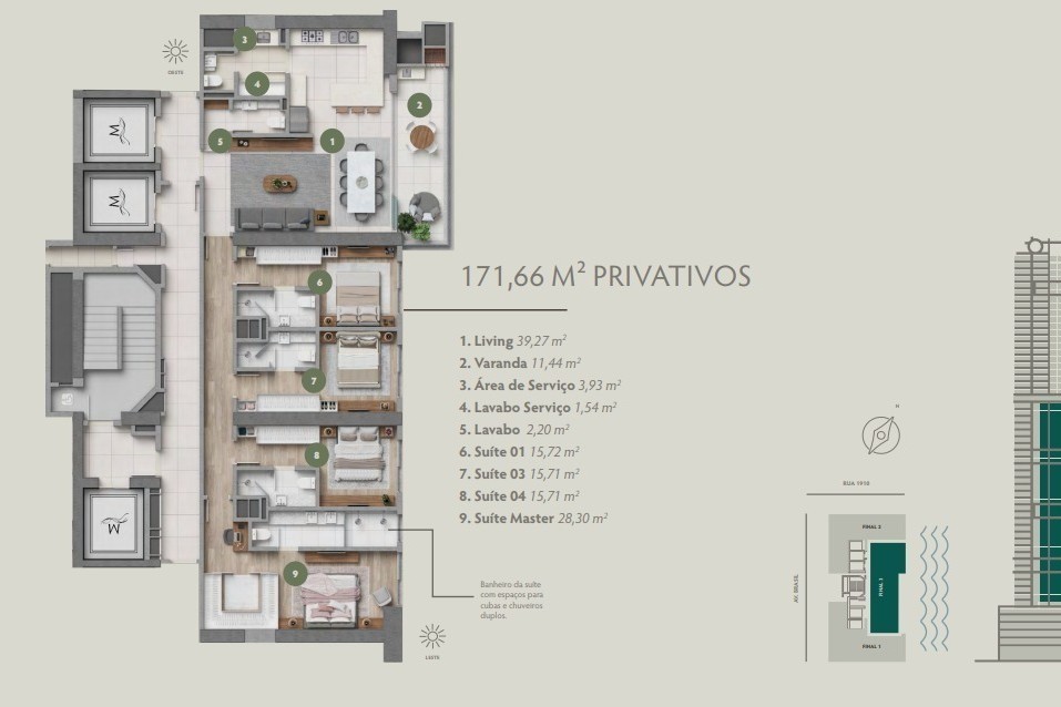 Apartamento 4 dormitórios Marena, Quadra Mar - Balneário Camboriú