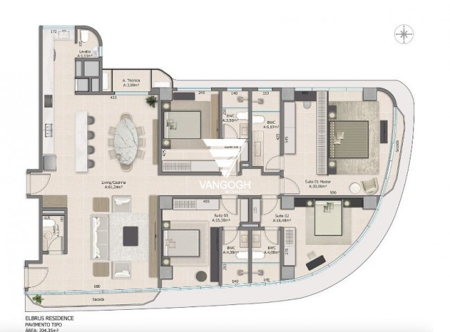 Apartamento 4 dormitórios Elbrus Residence