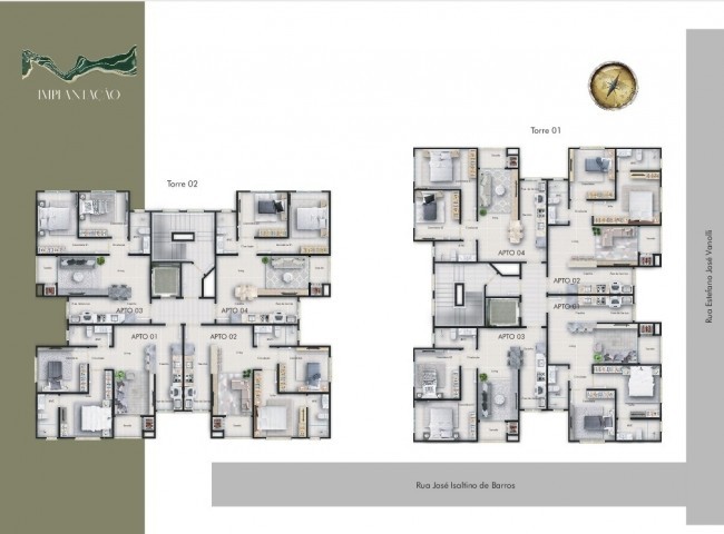 Apartamento 2 dormitórios Residencial Atalaia