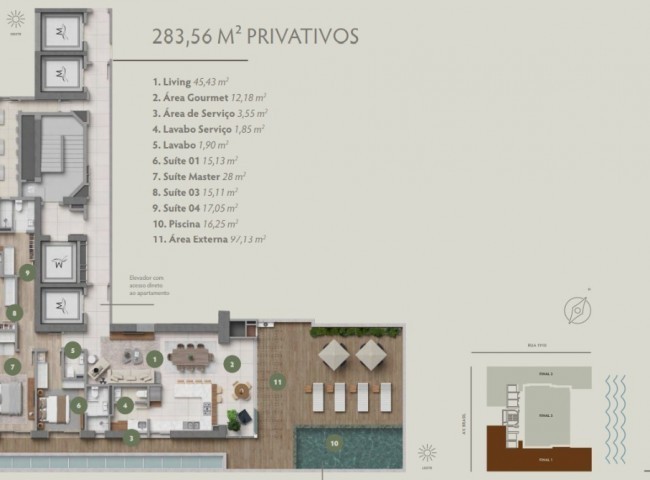 Apartamento 4 dormitórios Marena
