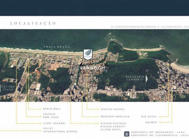 Apartamento 3 dormitórios Oyster, Praia Brava - Itajaí