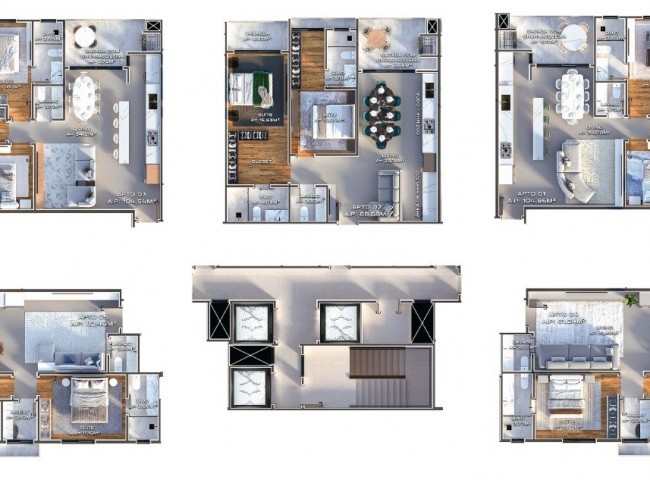 Apartamento 2 dormitórios One Bay Residence, Perequê - PORTO BELO
