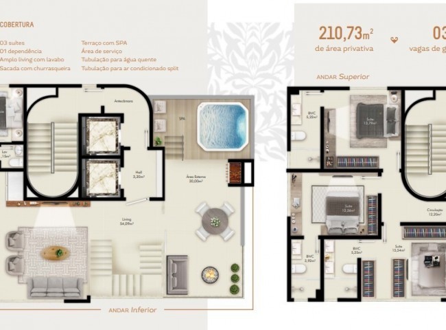 Cobertura 3 dormitórios Bonne Vie