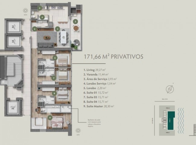 Apartamento 4 dormitórios Marena