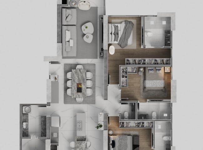 Apartamento 4 dormitórios Luminare Residencial Rausch, Barra Norte - Balneário Camboriú
