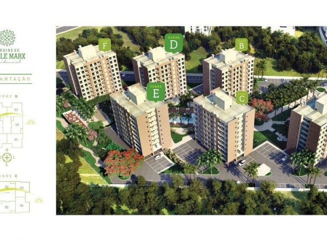 Apartamento 2 dormitórios Jardins de Burle Marx, São João - Itajaí