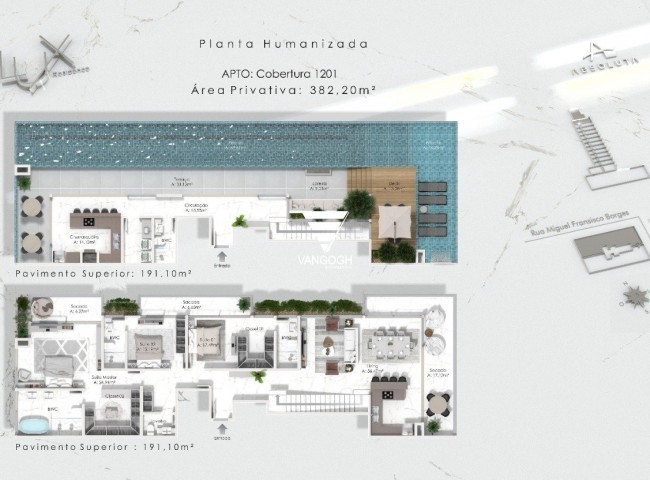 Cobertura 3 dormitórios Brava Lux, Praia Brava - Itajaí