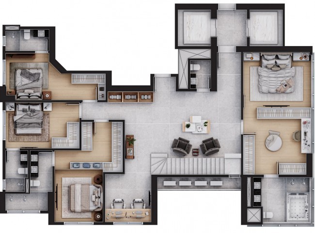 Apartamento 4 dormitórios Meridian Tower