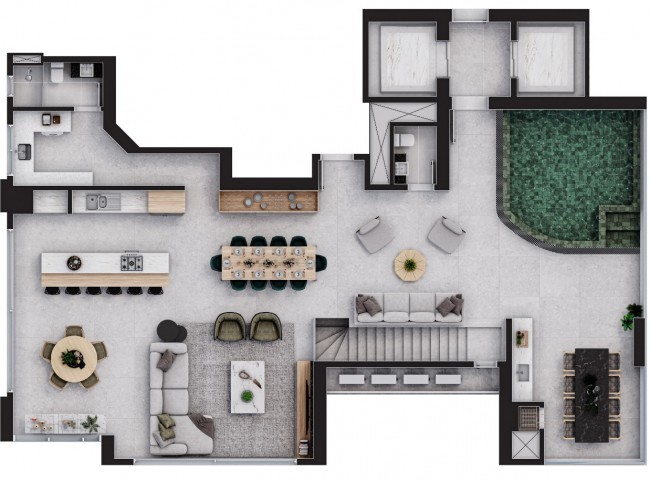 Apartamento 4 dormitórios Meridian Tower