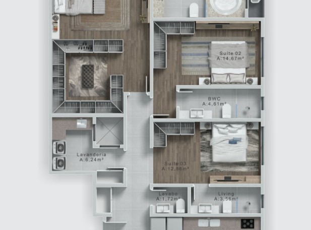 Apartamento 3 dormitórios Brava Vel Residence, Praia Brava - Itajaí