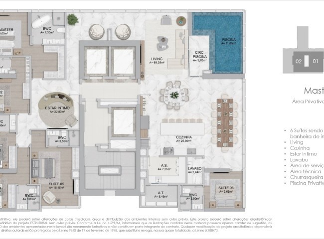 Apartamento 4 dormitórios Iconic Tower
