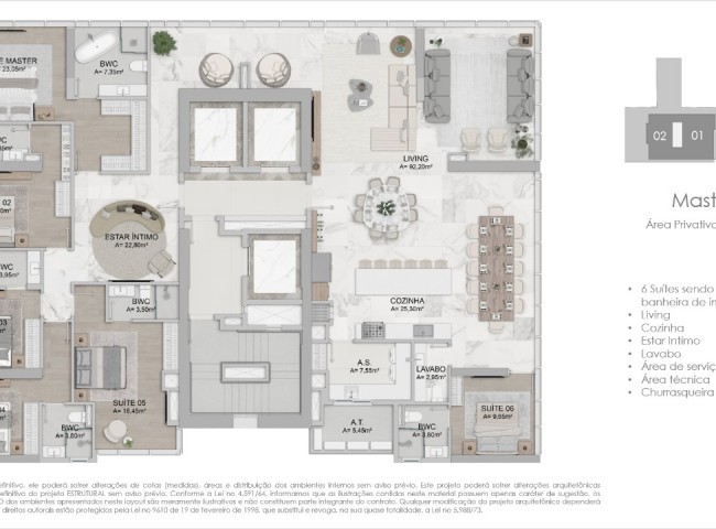 Apartamento 4 dormitórios Iconic Tower