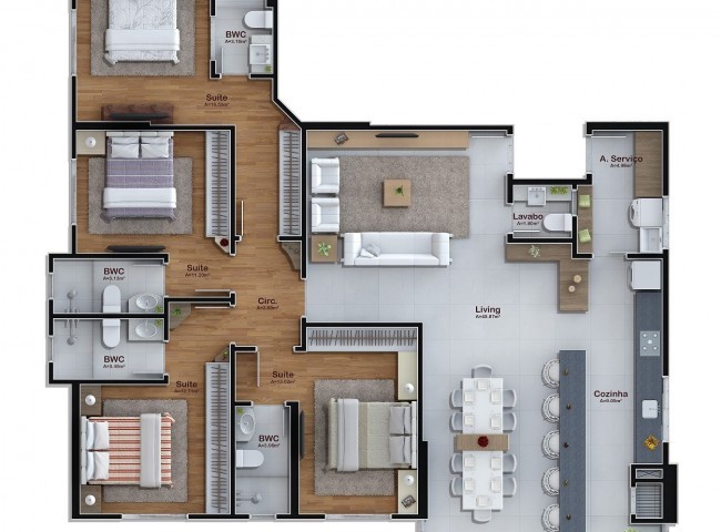 Apartamento 3 dormitórios Lumière Residence, Centro - Balneário Camboriú